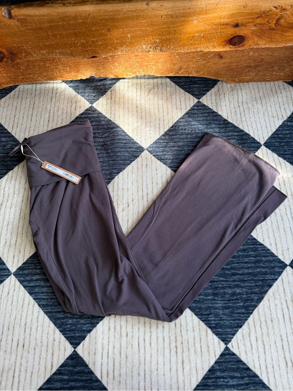 BNWT SKIMS Cotton Jersey Foldover Pants Iron Size Medium